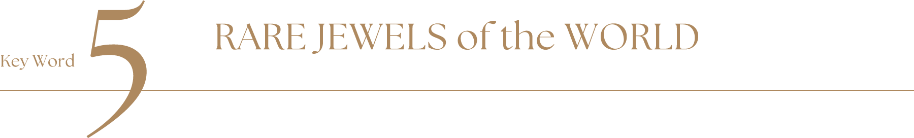 Key Word5 RARE JEWELS of the WORLD